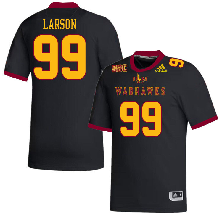 #99 Max Larson Louisiana-Monroe Warhawks College Football Jerseys Stitched-Black